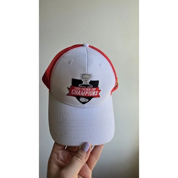 Charlotte Checkers 2019 Calder Cup Champions Trucker Hat AHL Hockey Snapback - Picture 6 of 6